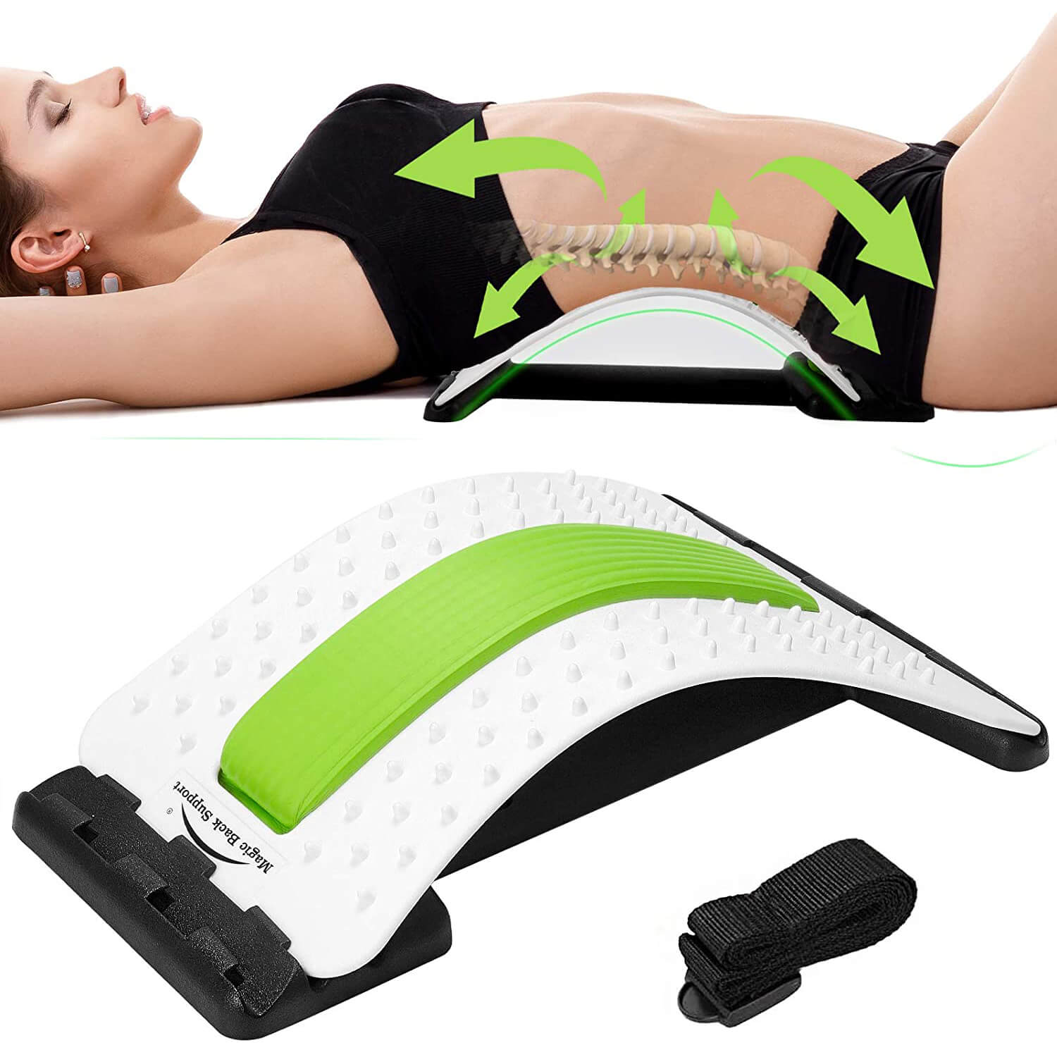Backright Therapuetic Lumbar Stretcher for Back Support, Magic